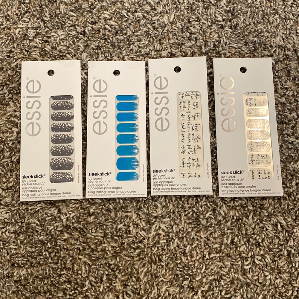Lot of 4 essie Sleek Stick Nail Applique